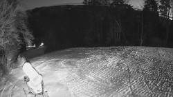 Prostřední část sjezdovky a snowpark