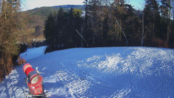 Prostřední část sjezdovky a snowpark