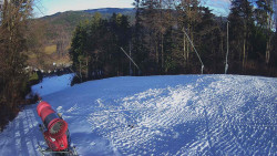 Prostřední část sjezdovky a snowpark