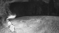 Prostřední část sjezdovky a snowpark