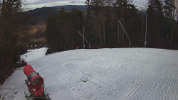 Prostřední část sjezdovky a snowpark