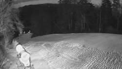 Prostřední část sjezdovky a snowpark