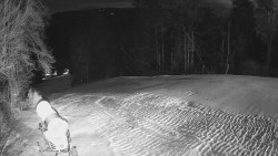 Prostřední část sjezdovky a snowpark