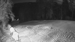 Prostřední část sjezdovky a snowpark