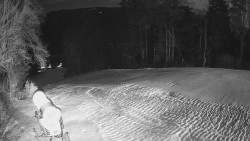 Prostřední část sjezdovky a snowpark