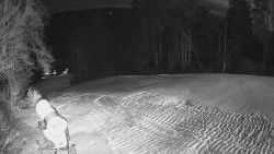 Prostřední část sjezdovky a snowpark