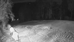 Prostřední část sjezdovky a snowpark