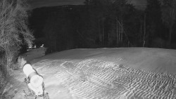 Prostřední část sjezdovky a snowpark