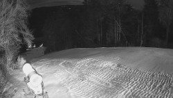 Prostřední část sjezdovky a snowpark