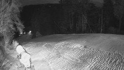 Prostřední část sjezdovky a snowpark