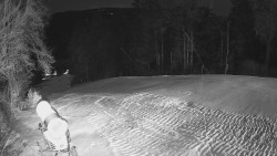 Prostřední část sjezdovky a snowpark