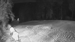 Prostřední část sjezdovky a snowpark