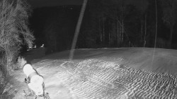 Prostřední část sjezdovky a snowpark