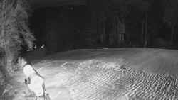 Prostřední část sjezdovky a snowpark