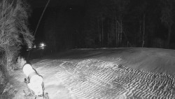 Prostřední část sjezdovky a snowpark