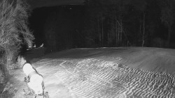 Prostřední část sjezdovky a snowpark