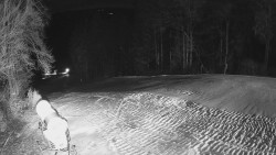 Prostřední část sjezdovky a snowpark