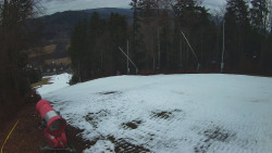 Prostřední část sjezdovky a snowpark