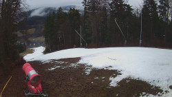 Prostřední část sjezdovky a snowpark