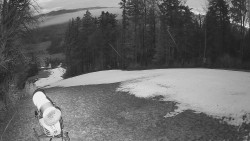 Prostřední část sjezdovky a snowpark