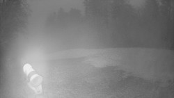 Prostřední část sjezdovky a snowpark