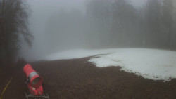 Prostřední část sjezdovky a snowpark