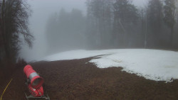 Prostřední část sjezdovky a snowpark