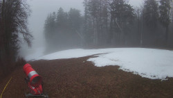 Prostřední část sjezdovky a snowpark