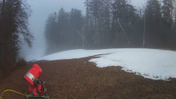 Prostřední část sjezdovky a snowpark