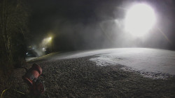 Prostřední část sjezdovky a snowpark