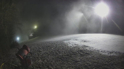 Prostřední část sjezdovky a snowpark