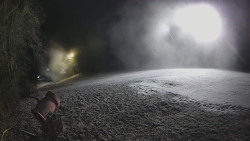 Prostřední část sjezdovky a snowpark