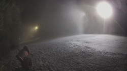 Prostřední část sjezdovky a snowpark