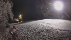 Prostřední část sjezdovky a snowpark