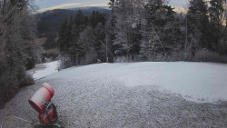 Prostřední část sjezdovky a snowpark