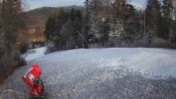 Prostřední část sjezdovky a snowpark