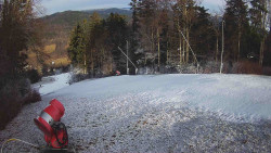 Prostřední část sjezdovky a snowpark