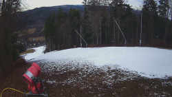 Prostřední část sjezdovky a snowpark