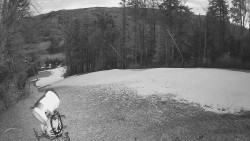 Prostřední část sjezdovky a snowpark