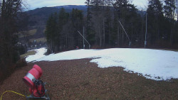 Prostřední část sjezdovky a snowpark