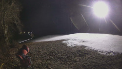 Prostřední část sjezdovky a snowpark