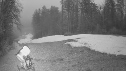 Prostřední část sjezdovky a snowpark