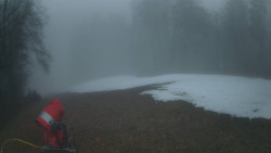 Prostřední část sjezdovky a snowpark