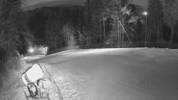 Prostřední část sjezdovky a snowpark