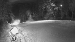 Prostřední část sjezdovky a snowpark