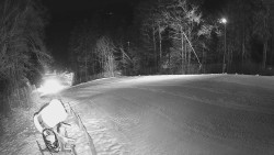 Prostřední část sjezdovky a snowpark