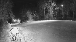 Prostřední část sjezdovky a snowpark