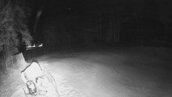 Prostřední část sjezdovky a snowpark