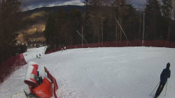 Prostřední část sjezdovky a snowpark