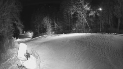 Prostřední část sjezdovky a snowpark